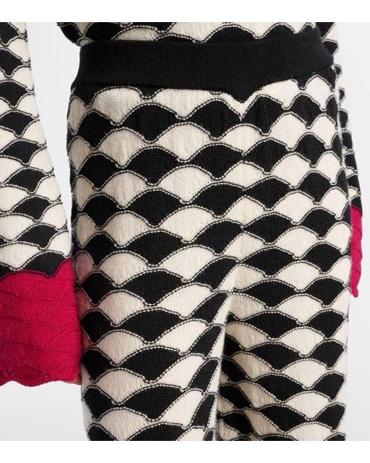 LaDoubleJ Red Lounge Wool Wide-Leg Pants