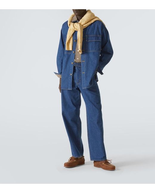 Camisa De Denim Auralee de hombre de color Blue
