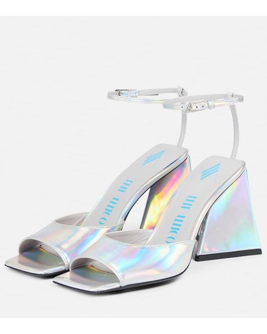 The Attico White Piper Sandals