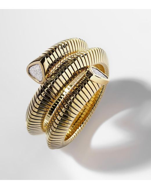 Marina B Metallic Trisola Triple 18Kt Bracelet With Diamonds