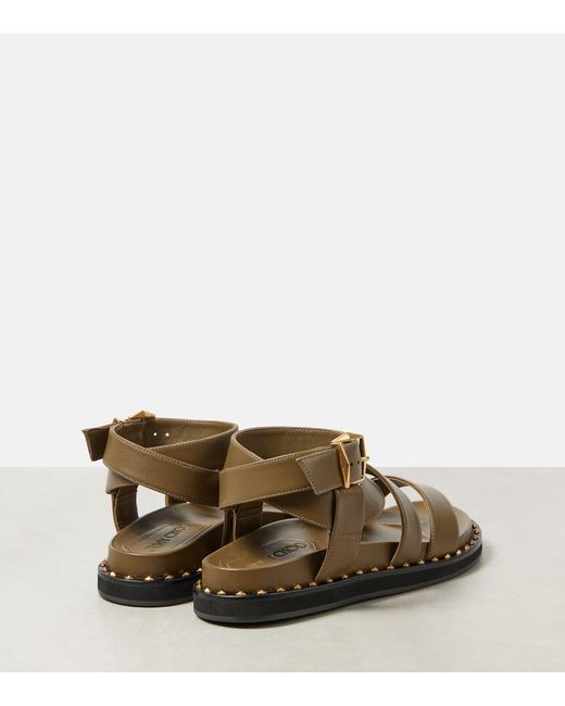 Jimmy Choo Brown Blaise Leather Sandals