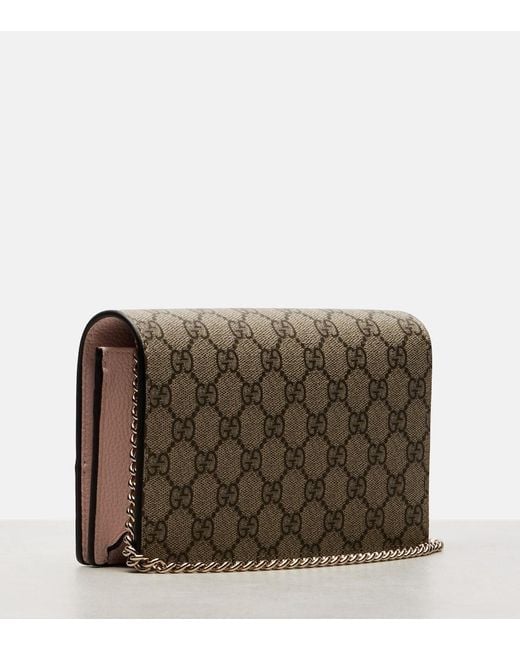 Gucci Pink Gg Marmont Wallet On Chain