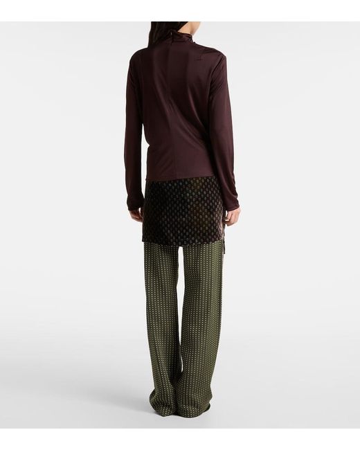 Dries Van Noten Purple Huala Draped Top
