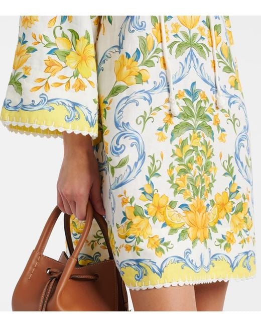 Farm Rio Yellow Bedrucktes Minikleid