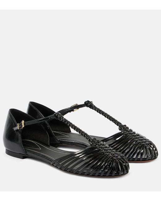 Zimmermann Black Celesta Leather Sandals