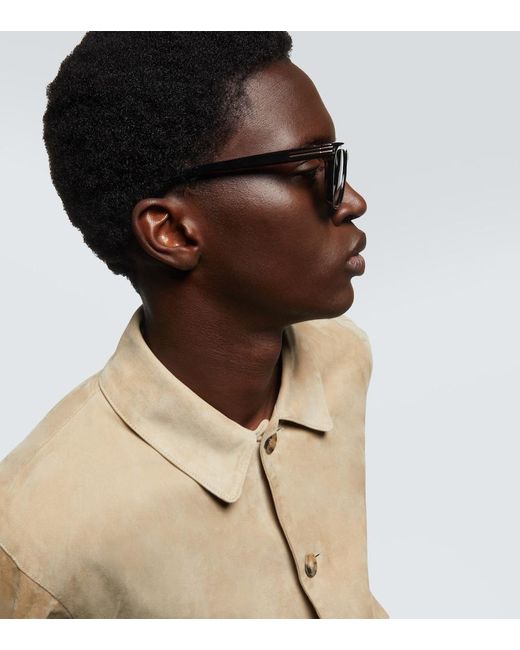 Zegna Brown Square Sunglasses for men