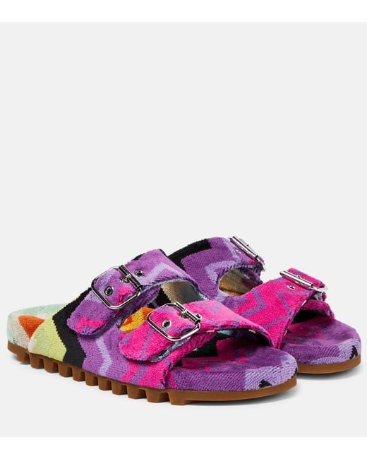 Missoni Purple Printed Sandals
