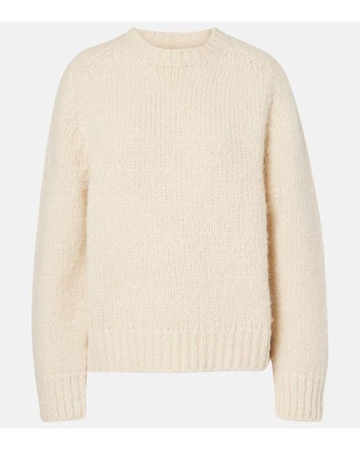 Jil Sander Natural Mohair And Wool-Blend Sweater