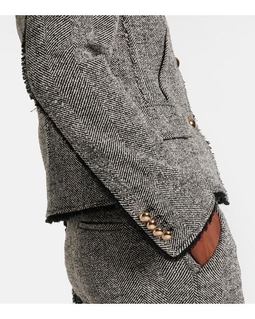 Jonathan Simkhai Gray Ivie Herringbone Jacket