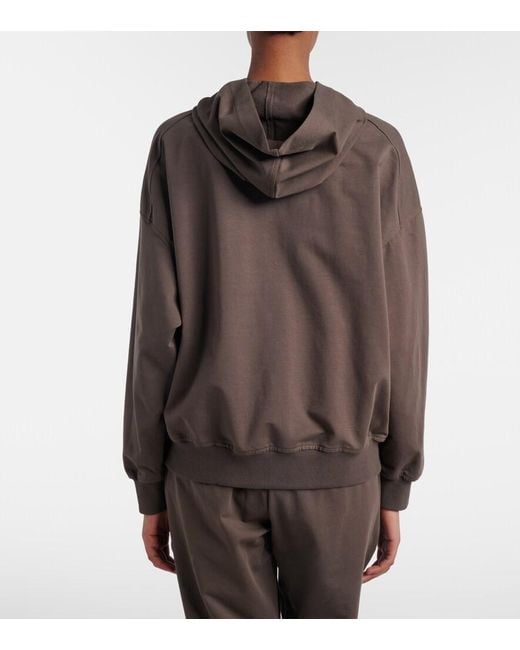 Brunello Cucinelli Brown Monili Cotton Zip-Up Hoodie
