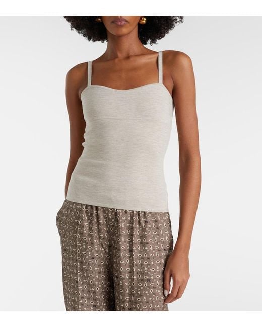 Max Mara White Epica Wool-Blend Top