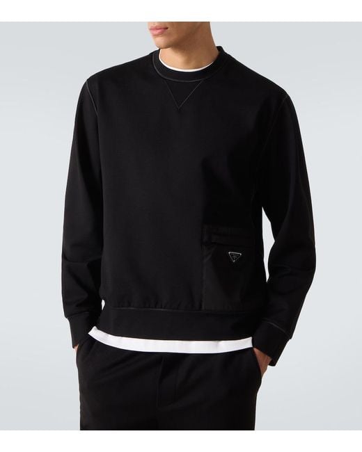 Prada Black Technical Sweatshirt for men
