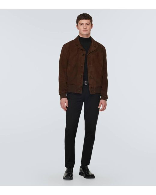 Dolce & Gabbana Brown Suede Jacket for men
