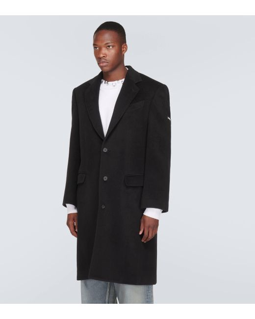 Balenciaga Black Wool Coat for men