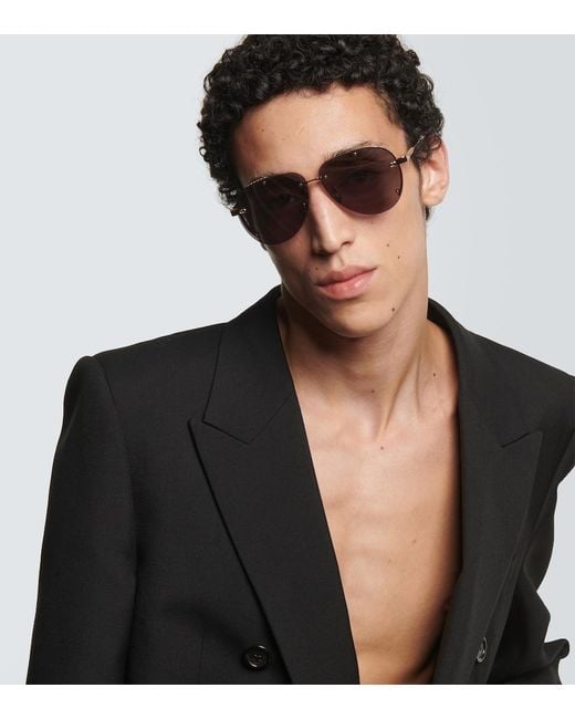 Dior Metallic Neodior A1U Aviator Sunglasses for men