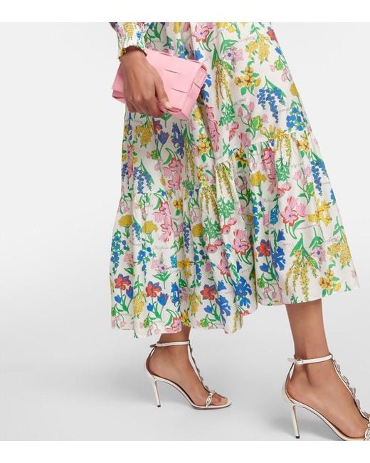 Diane von Furstenberg Blue Printed Midi Dress