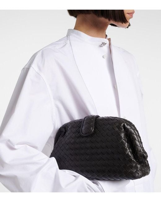 Bottega Veneta Black Lauren 1980 Small Leather Clutch