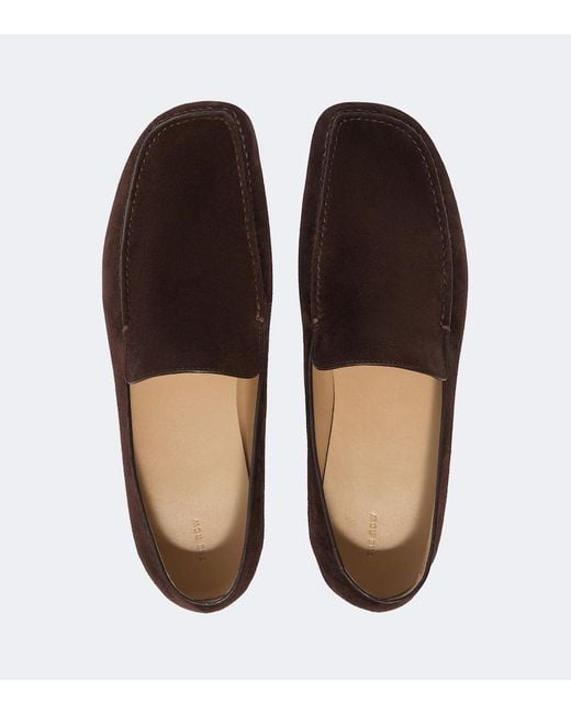 The Row Brown Suede Loafers for men