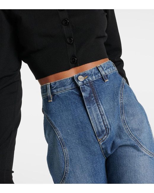 Alaïa Blue High-Rise Slim Jeans