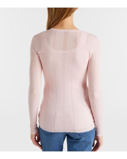 Gabriela Hearst Pink Lillian Wool Cardigan
