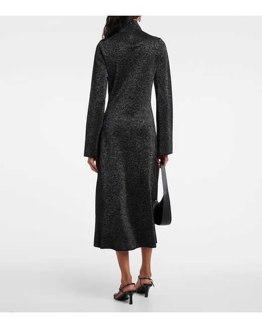 Joseph Black Double Face Wool-blend Midi Dress