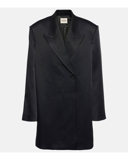 Khaite Black Ray Oversized Coat