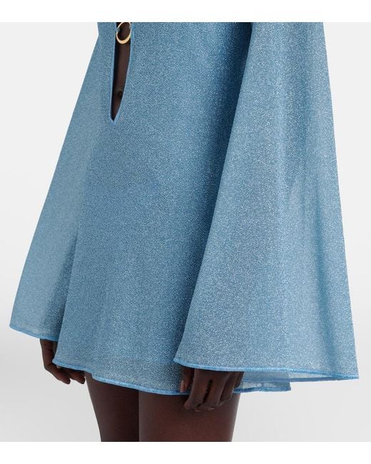 Oseree Blue Lumiere Minidress