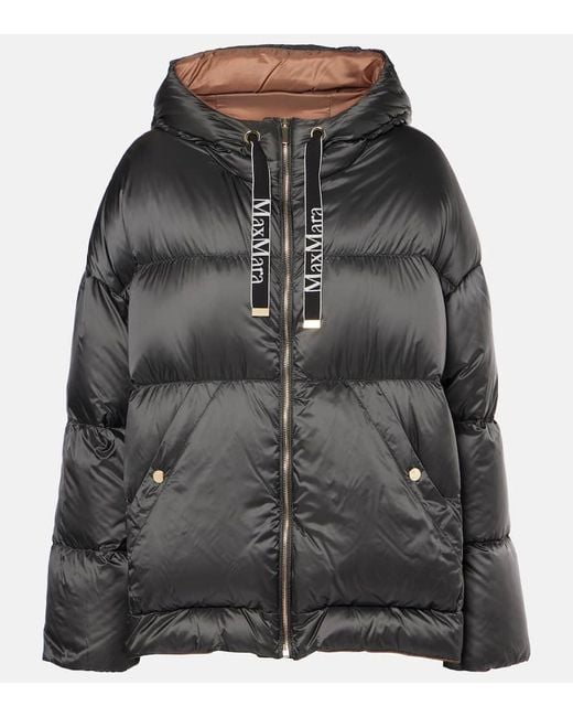 Max Mara The Cube Trebi Down Jacket in Black | Lyst