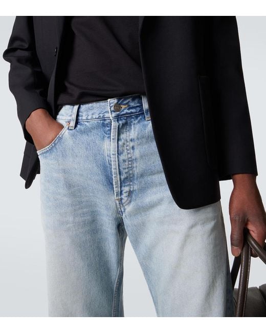 Saint Laurent Blue Straight Jeans for men