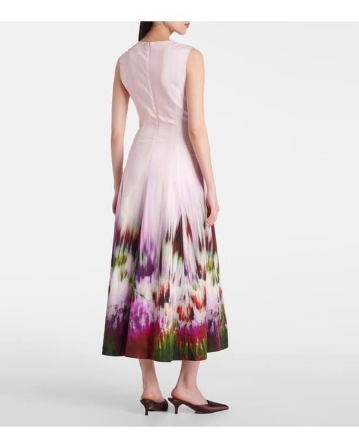 Jonathan Simkhai Pink Magnolia Cotton And Rayon-Blend Midi Dress