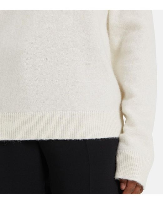 The Row White Pullover Ilura Aus Seide, Kaschmir Und Alpakawolle