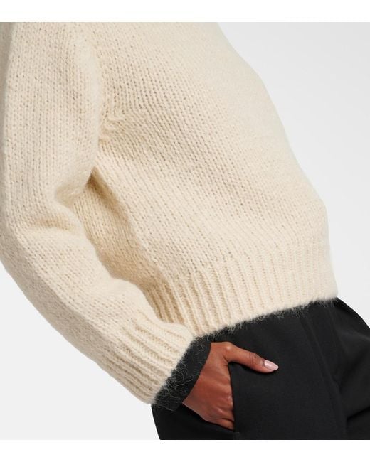 Jil Sander Natural Mohair And Wool-Blend Sweater