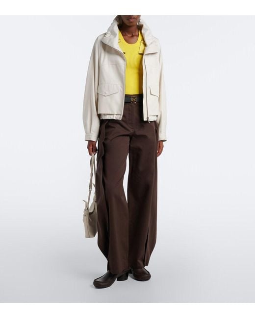 Loewe Brown Oval Leather Loafer Pumps