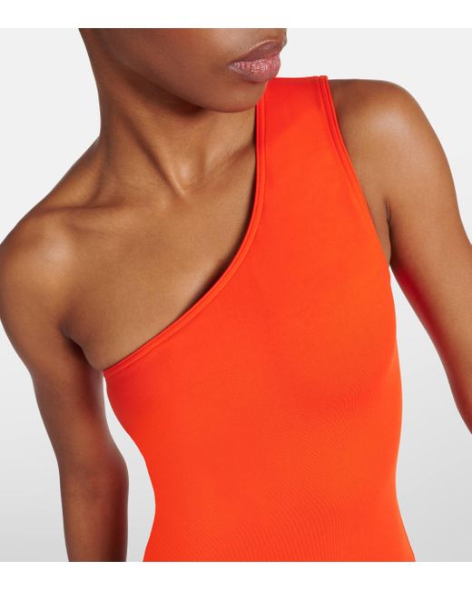 Eres Orange Effigie One-shoulder Swimsuit