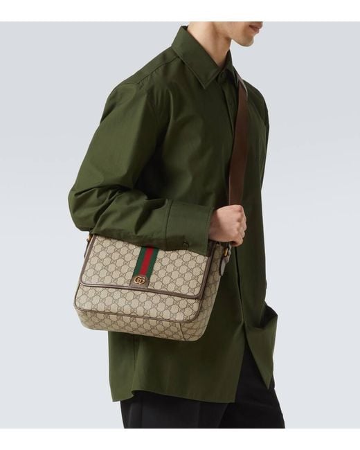 Gucci Medium Ophidia Messenger Bag in Gray für Herren