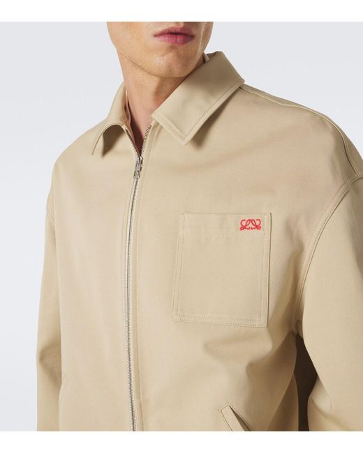 Loewe Natural Cotton Twill Jacket for men