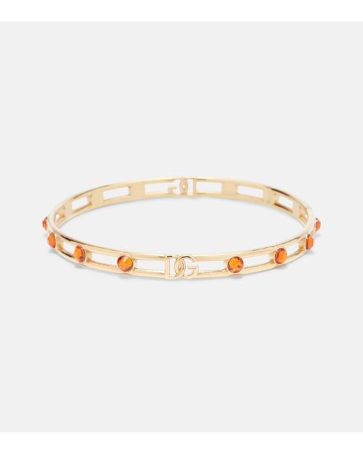 Dolce & Gabbana Metallic Dg Embellished Bangle