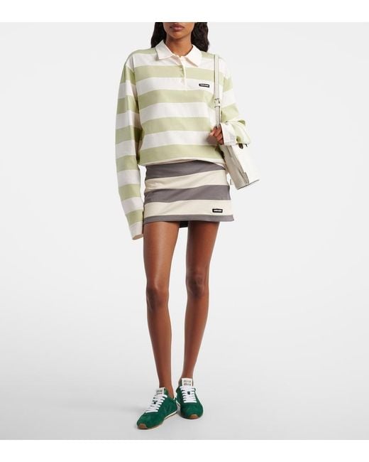 Miu Miu Green Plume Suede Sneakers