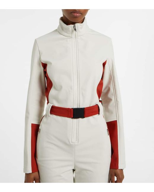 Traje De Esqui Con Cinturon Yves Salomon de color White