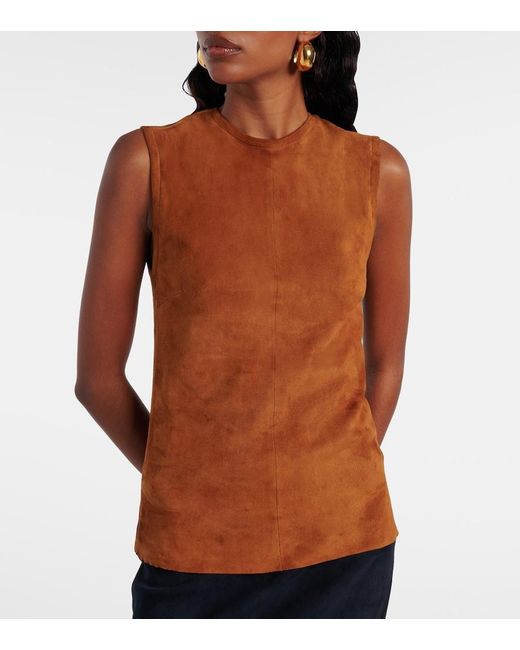 Stouls Brown Miuccia Suede Top