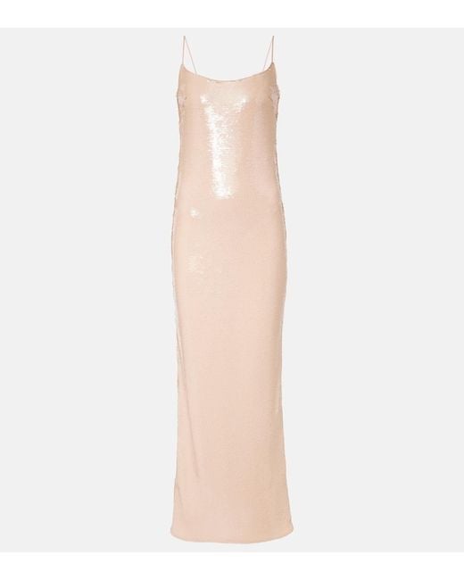The New Arrivals Ilkyaz Ozel White Sequined Gown