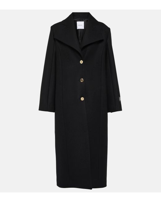 Patou Black Wool-blend Coat