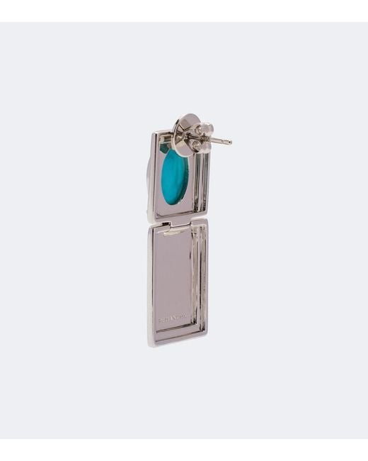 DEHANCHE Blue Embellished Pendant Earrings