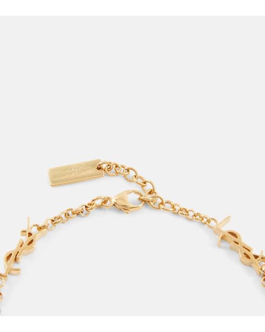 Saint Laurent Metallic Ysl Chain Bracelet