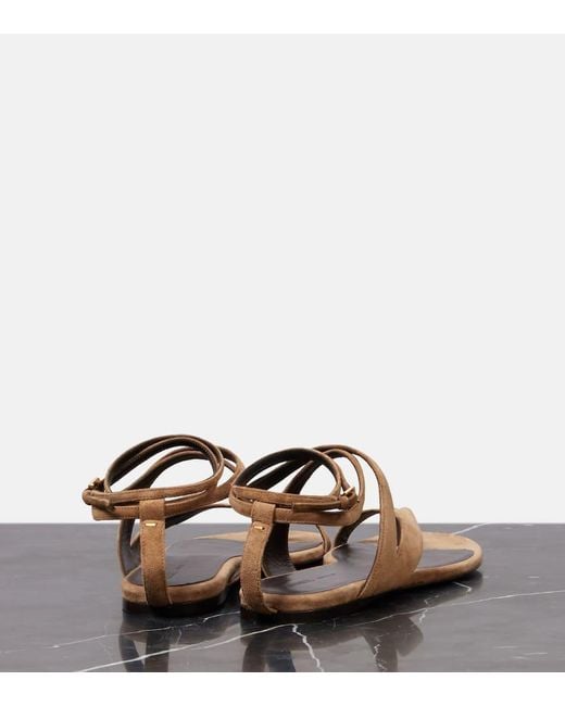 Khaite Brown Sandalen Aimee Aus Veloursleder