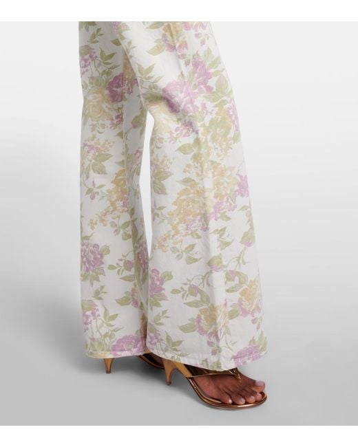 Citizens of Humanity White Kimberly '70S Floral Flared Jeans