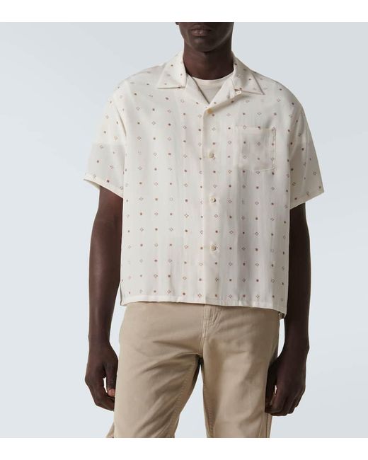Camisa bowling Crosby de seda estampada Visvim de hombre de color White