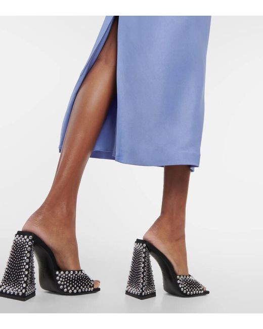 Alex Perry Blue Draped Strapless Crepe Midi Dress