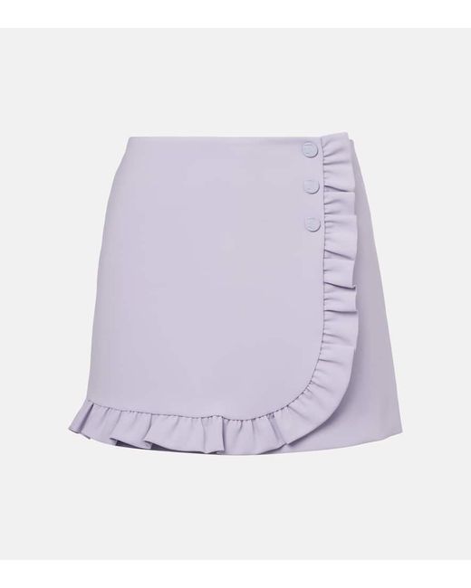 Tory Burch Purple Ruffled Miniskirt