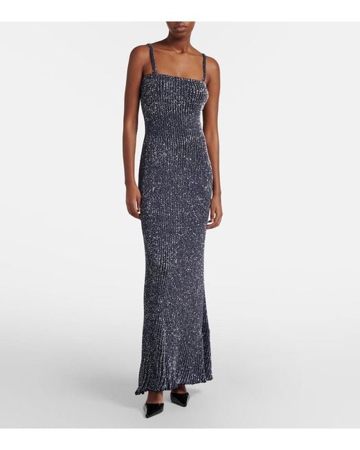 Alaïa Blue Sequined Gown